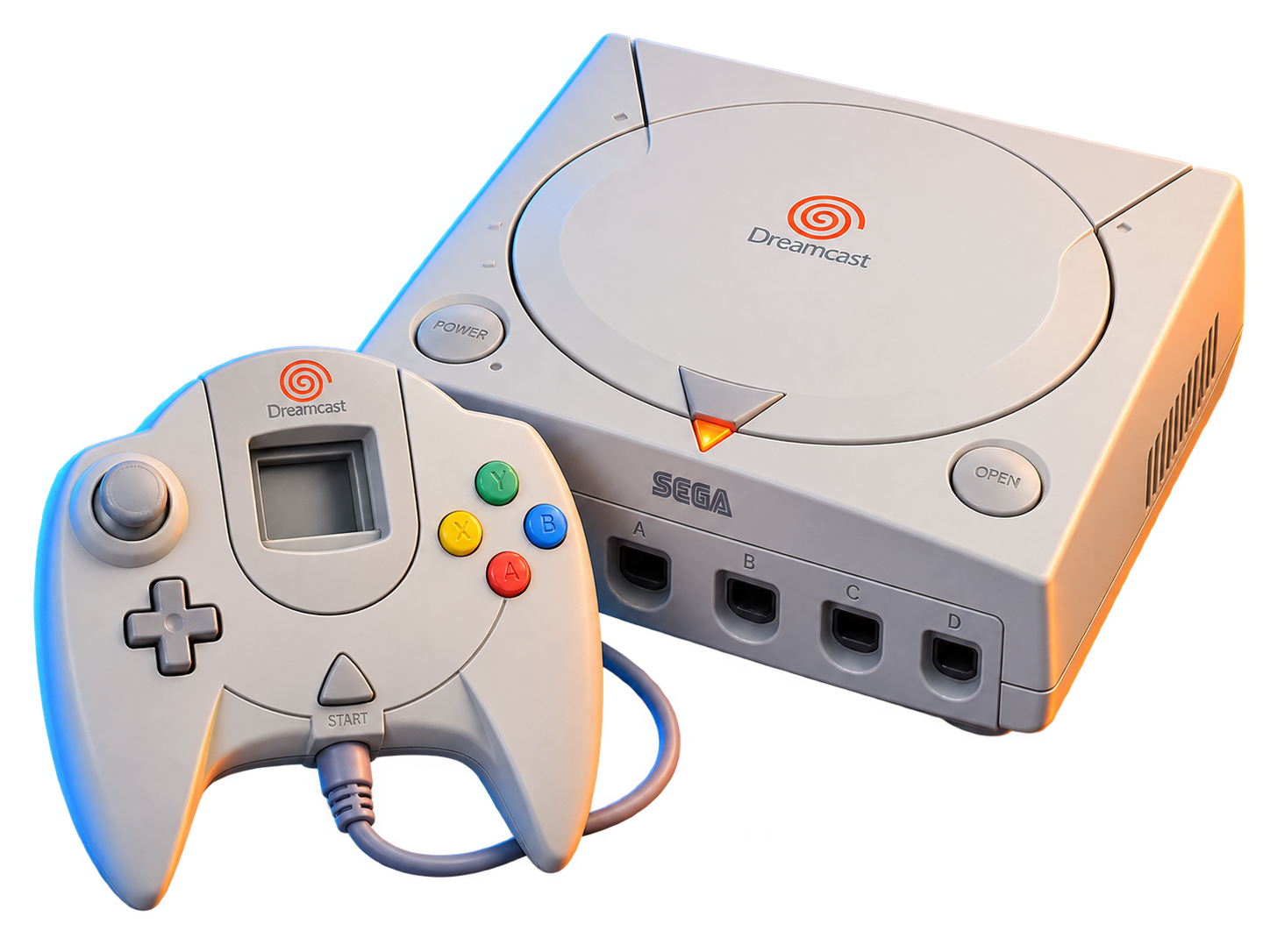 Console e controle Sega Dreamcast