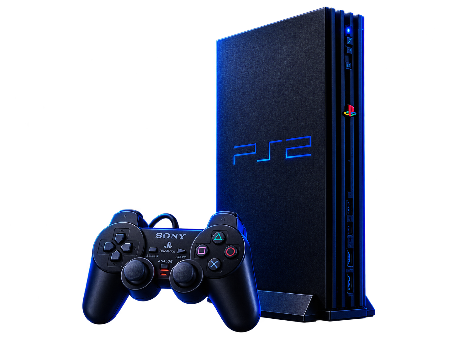Console e controle de PlayStation 2